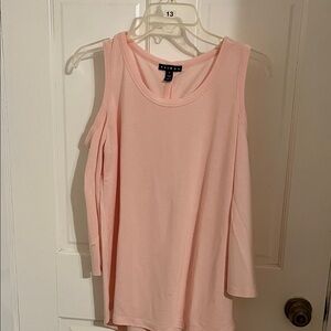 Tribal Light Pink Cold Shoulder Long Sleeve Top
